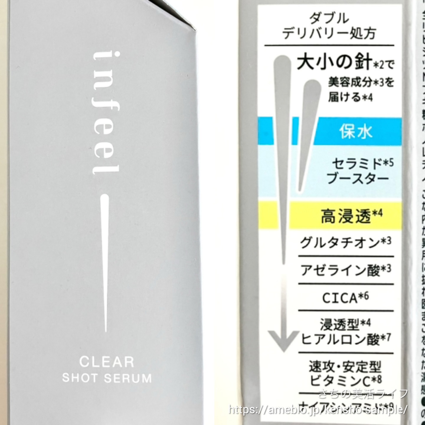 infeel クリアショットセラム[美容液]/Rz+ by ROSETTE/美容液を使ったクチコミ（3枚目）