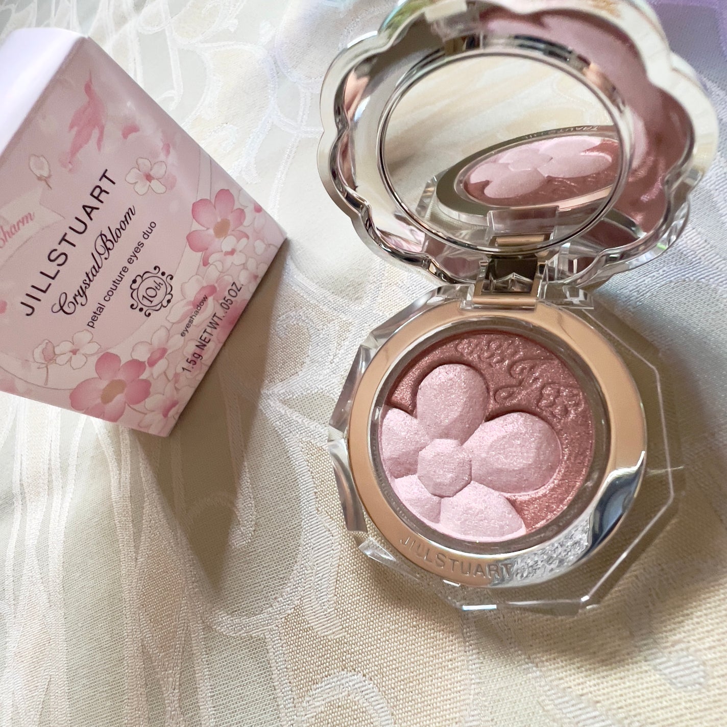 ジルスチュアート クリスタルブルーム ペタルクチュールアイズ デュオ/JILL STUART/アイシャドウパレットを使ったクチコミ(3枚目)