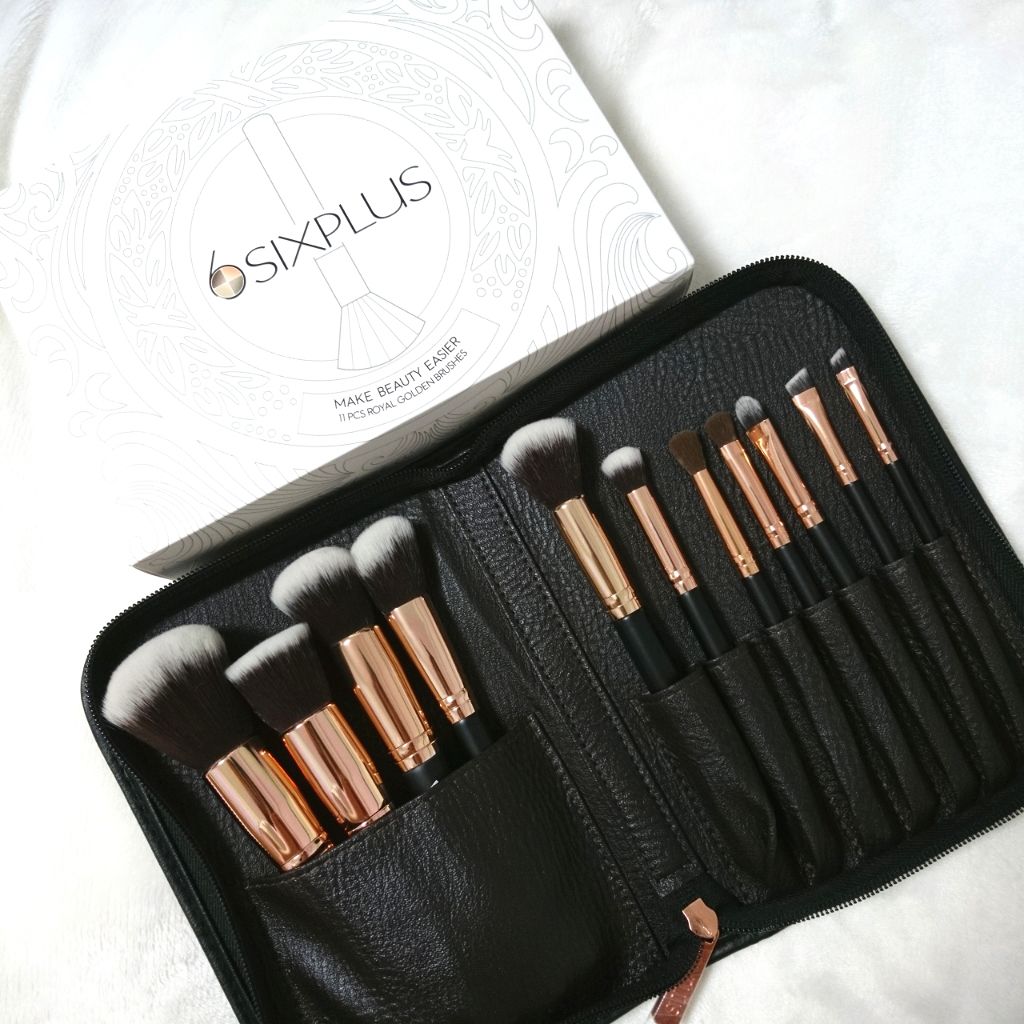 貴族のゴールド メイクブラシ11本セット 化粧ポーチ付き/SIXPLUS/メイクブラシを使ったクチコミ（1枚目）