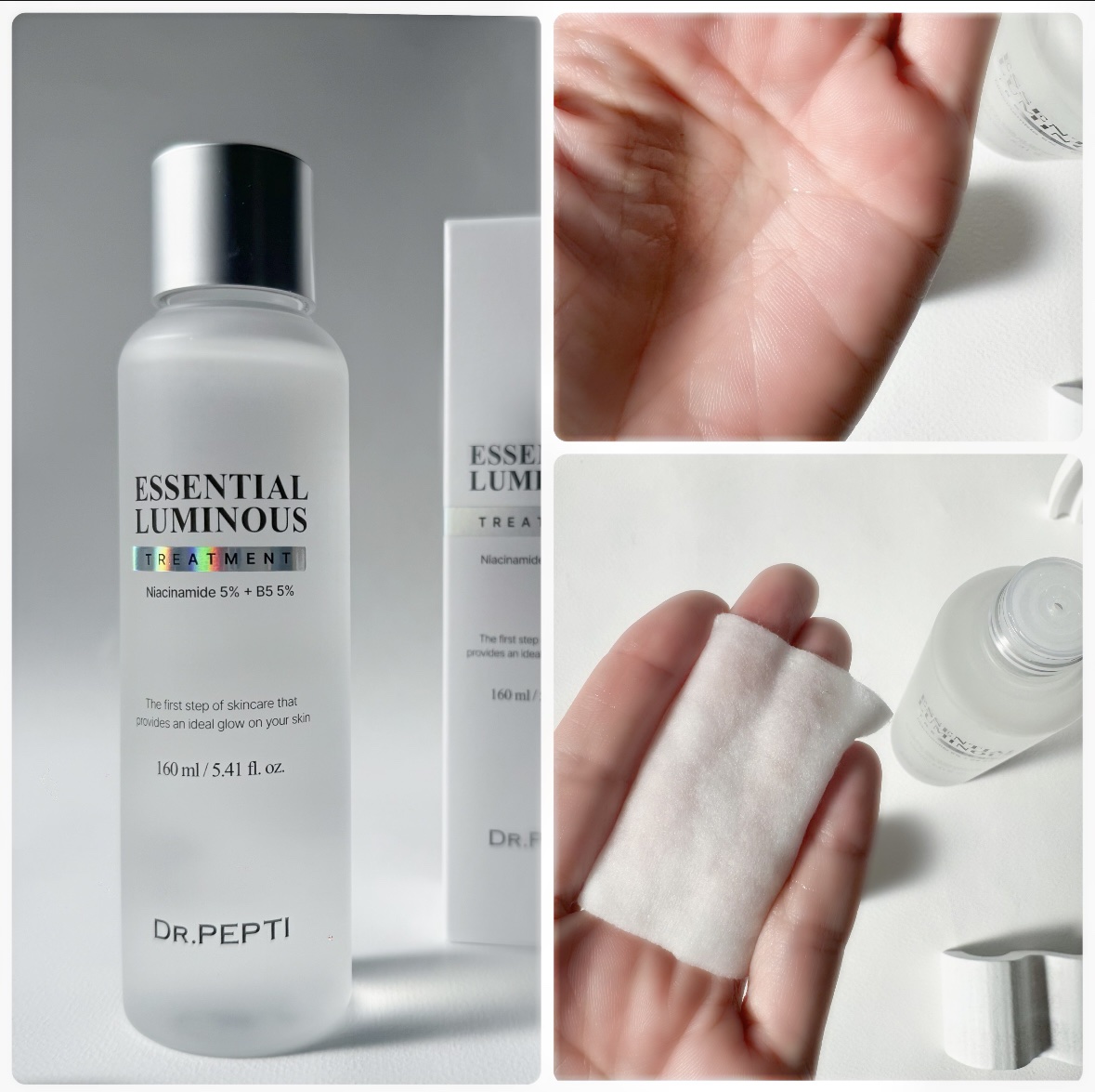 エッセンシャルルミナストリートメント/DR.PEPTI/拭き取り化粧水を使ったクチコミ（3枚目）