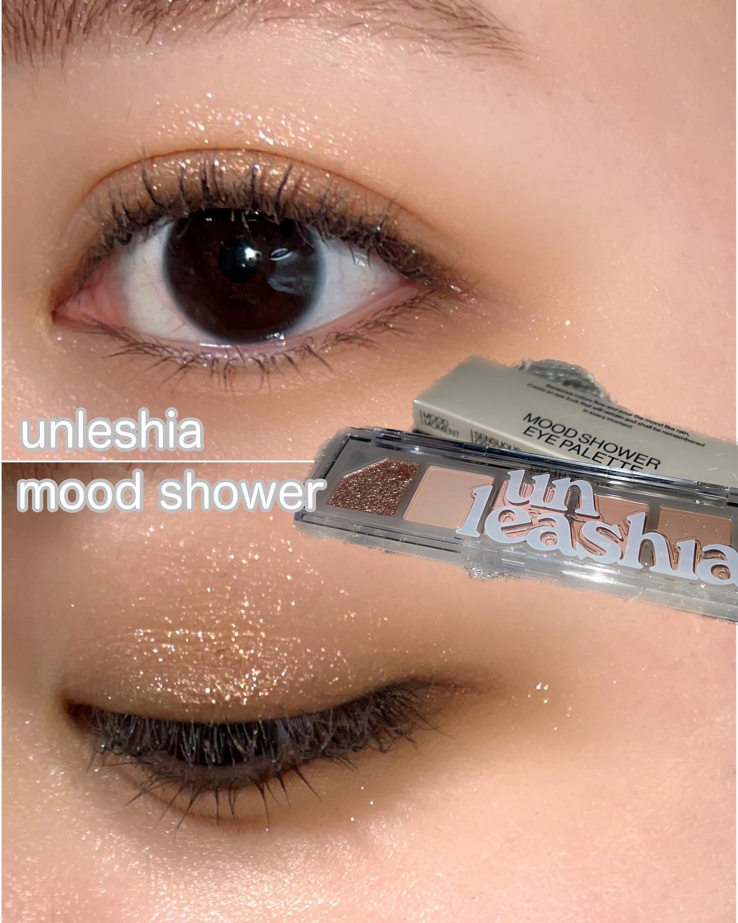 ムードシャワーアイパレット No.2 ローズシャワー/unleashia/アイシャドウパレットを使ったクチコミ（1枚目）