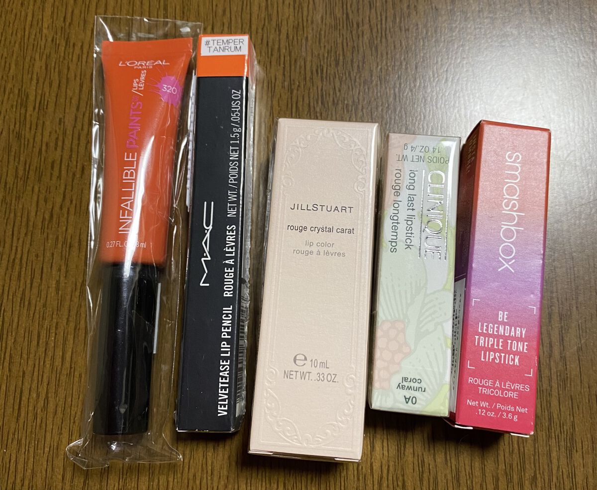 ルージュ クリスタル カラット 04 peach topaz/JILL STUART/口紅を使ったクチコミ（2枚目）