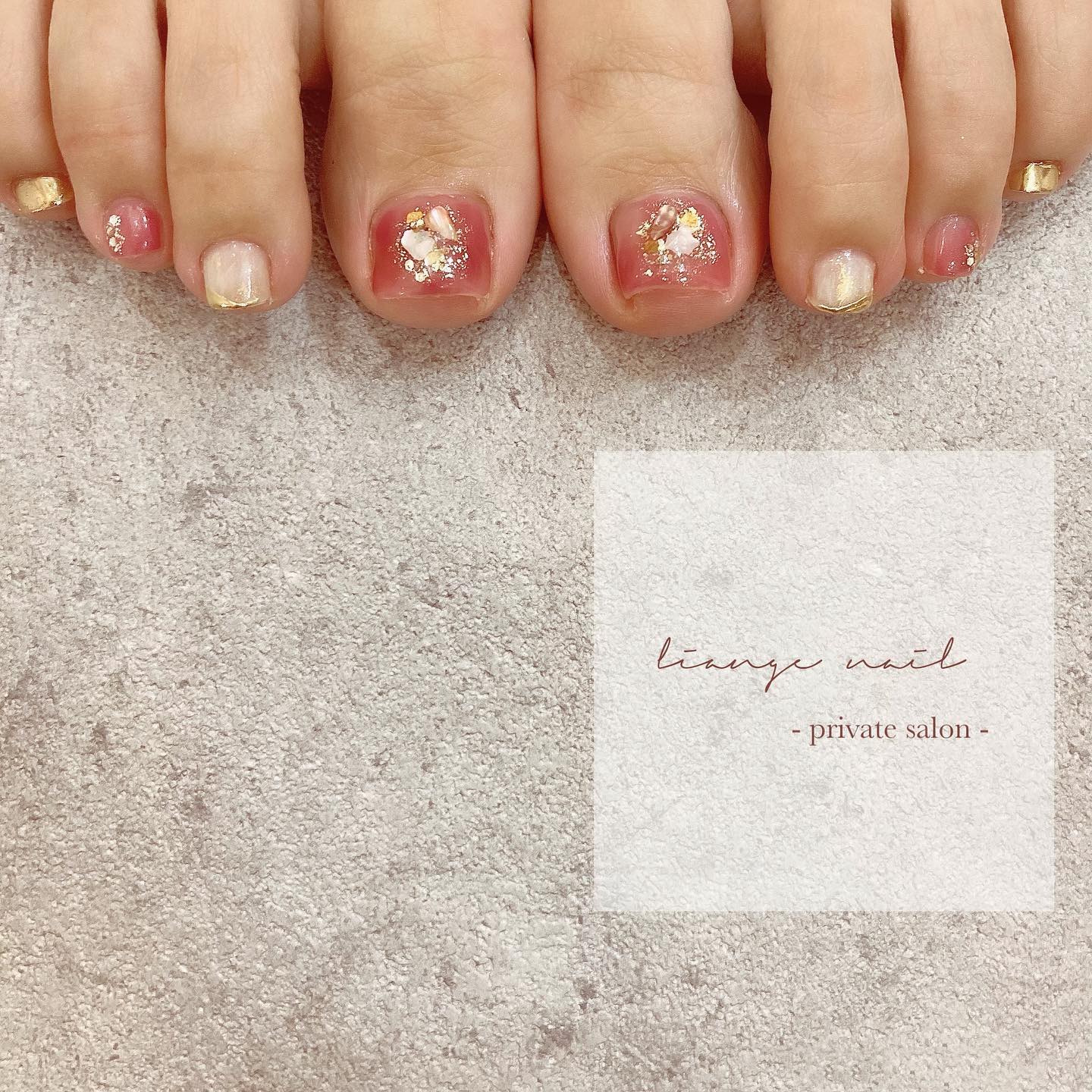 #リアンジェネイル,#柏ネイル,#ネイル,#ニュアンスネイル,#大人ニュアンスネイル,#夏ネイル,#シェルネイル,#ミラーネイル,#フットネイルのネイルデザイン