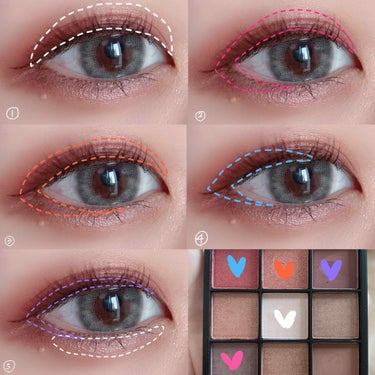 UR GLAM　BLOOMING EYE COLOR PALETTE/U R GLAM/パウダーアイシャドウを使ったクチコミ（2枚目）