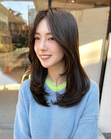 HARUNA on LIPS 「柔らかいレイヤースタイル🩵低めのお上品なスタイルです!🩵🩵カラ..」(3枚目)