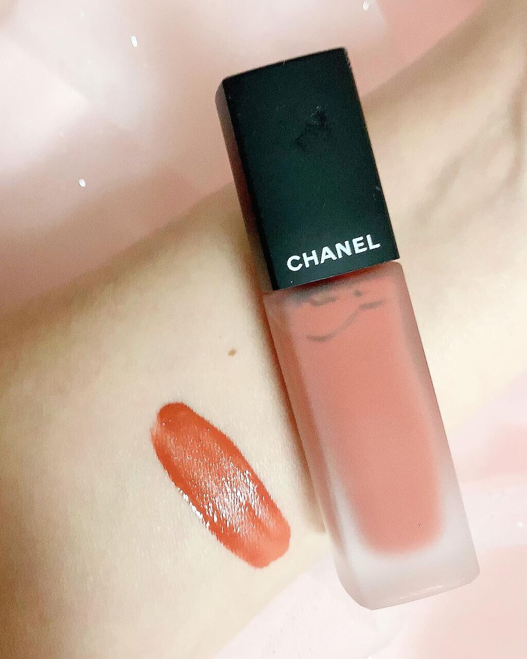 ルージュ アリュール インク フュージョン 838 オランジュ エニグマティック/CHANEL/口紅を使ったクチコミ（3枚目）