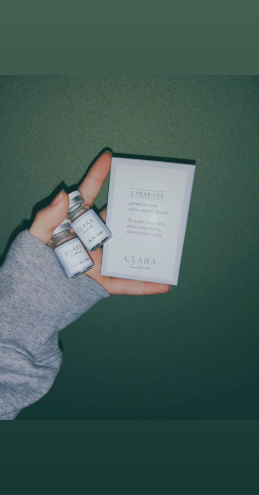 グリッターグレーカラコン/CLARA CONTACT/カラーコンタクトレンズを使ったクチコミ（2枚目）