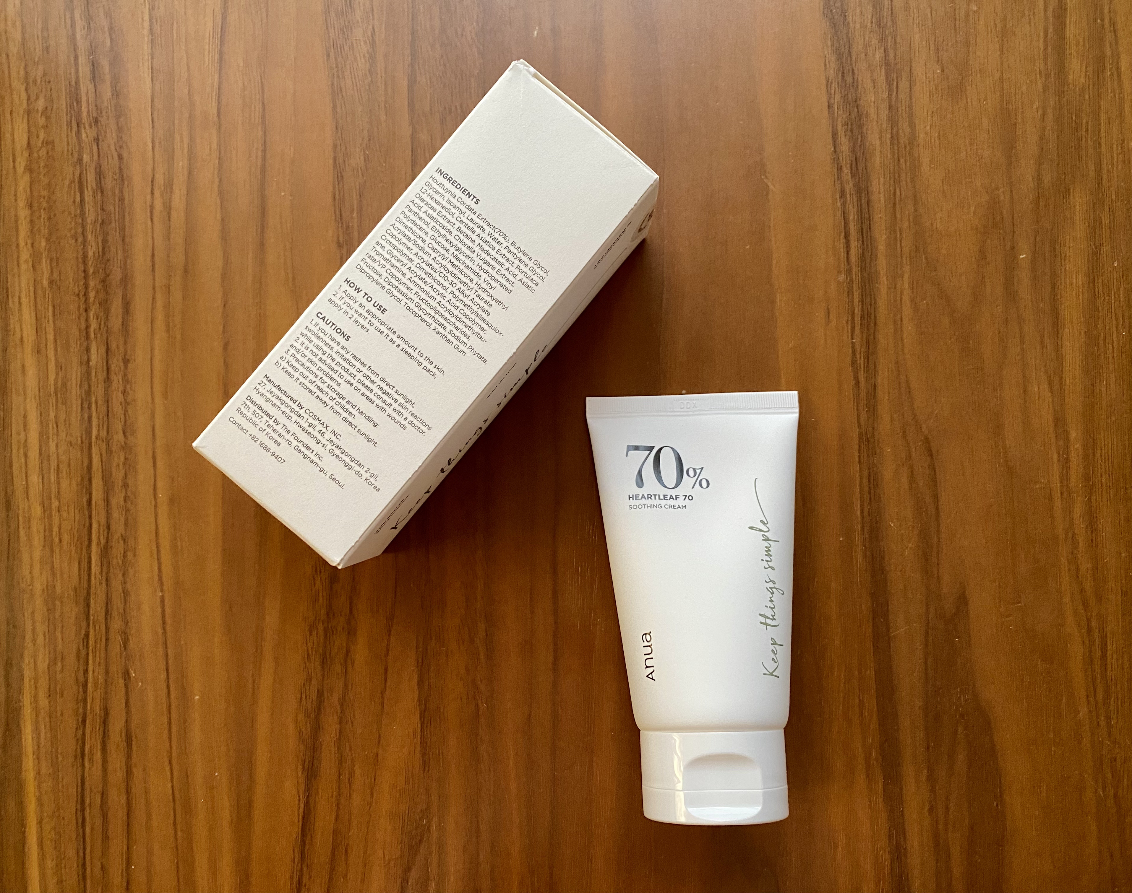 ドクダミ70%スージングクリーム/Anua/フェイスクリームを使ったクチコミ（3枚目）