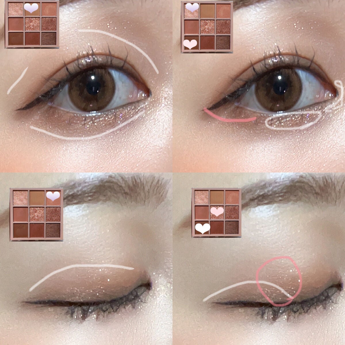 KEYBO FALL IN LOVE SHADOW PALETTE/keybo/アイシャドウパレットを使ったクチコミ(4枚目)