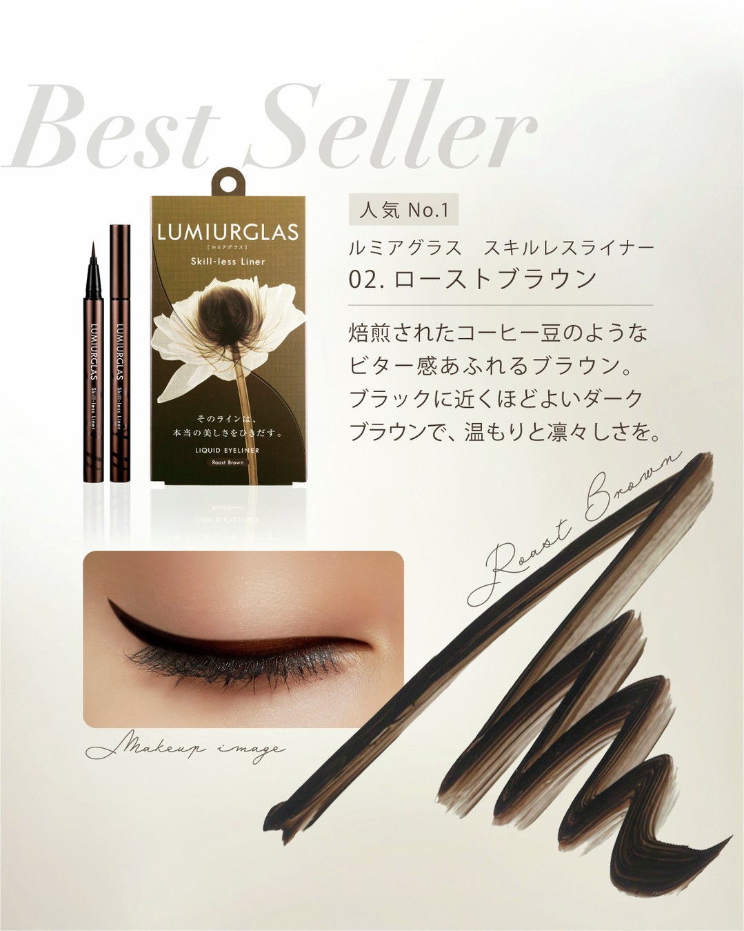 スキルレスライナー/LUMIURGLAS/リキッドアイライナーを使ったクチコミ（3枚目）