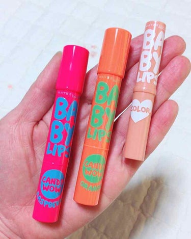 MAYBELLINE NEW YORK リップクリーム キャンディ ワオのクチコミ「メイベリン
BABY LIPS CANDY WOW
ラズベリーピンク(ラズベリーの香り)
ジュ.....」（1枚目）