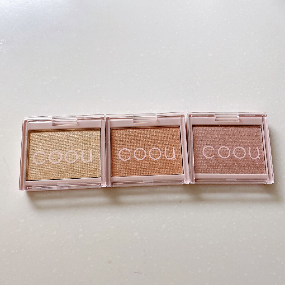 ハイライト 02 コーラルライト/coou/パウダーハイライトを使ったクチコミ（1枚目）