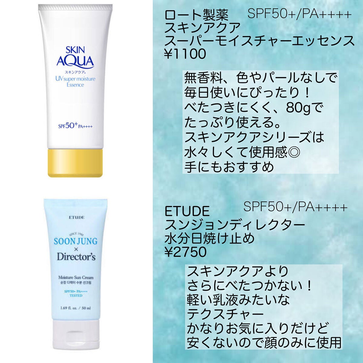 スーパーモイスチャーエッセンス/スキンアクア/日焼け止め・UVケアを使ったクチコミ(2枚目)