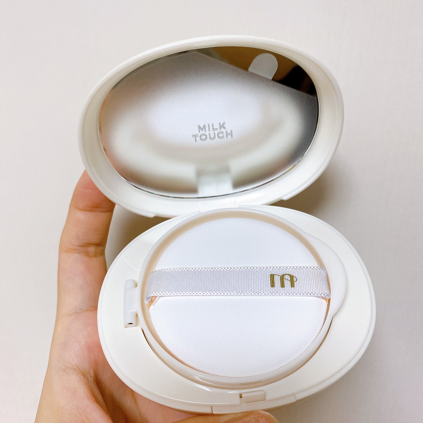 オールデイスキンフィットパールグロウクッション/Milk Touch/クッションファンデーションを使ったクチコミ(4枚目)