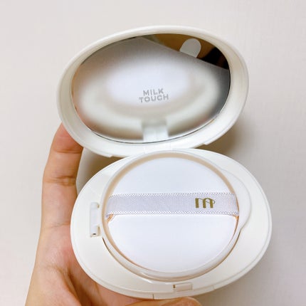 オールデイスキンフィットパールグロウクッション/Milk Touch/クッションファンデーションを使ったクチコミ(4枚目)