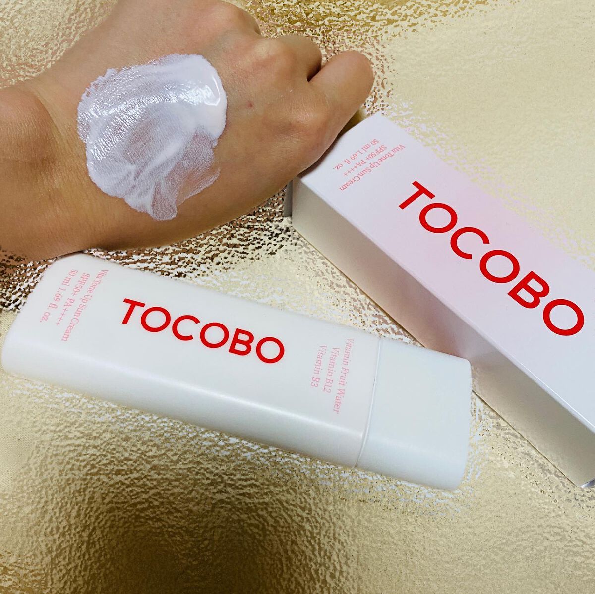 ビタトーンアップサンクリーム/TOCOBO/日焼け止めクリームを使ったクチコミ（2枚目）