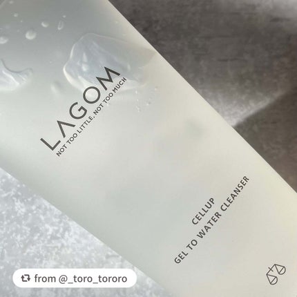 ラゴム ジェルトゥウォーター クレンザー(朝用洗顔)/LAGOM /その他洗顔料を使ったクチコミ(1枚目)