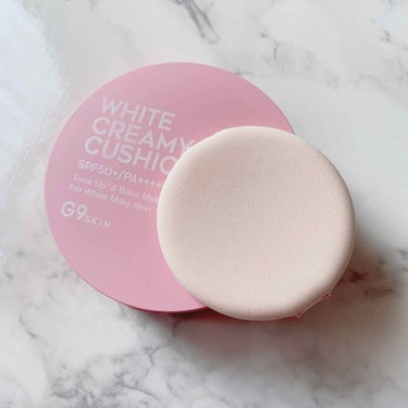 WHITE CREAMY CUSHION(ウユファンデ)/G9SKIN/化粧下地を使ったクチコミ（2枚目）