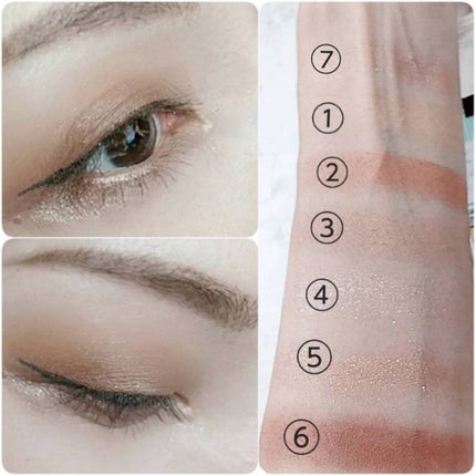 yuzuki.sakura on LIPS 「中国コスメブランド『XIXI』7色アイシャドウパレット#焦糖紅..」(5枚目)