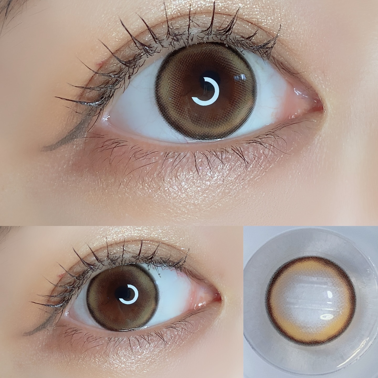 LILMOON 1day 0.03ZERO ゼロヘーゼル/LILMOON/ワンデー（１DAY）カラコンを使ったクチコミ（3枚目）