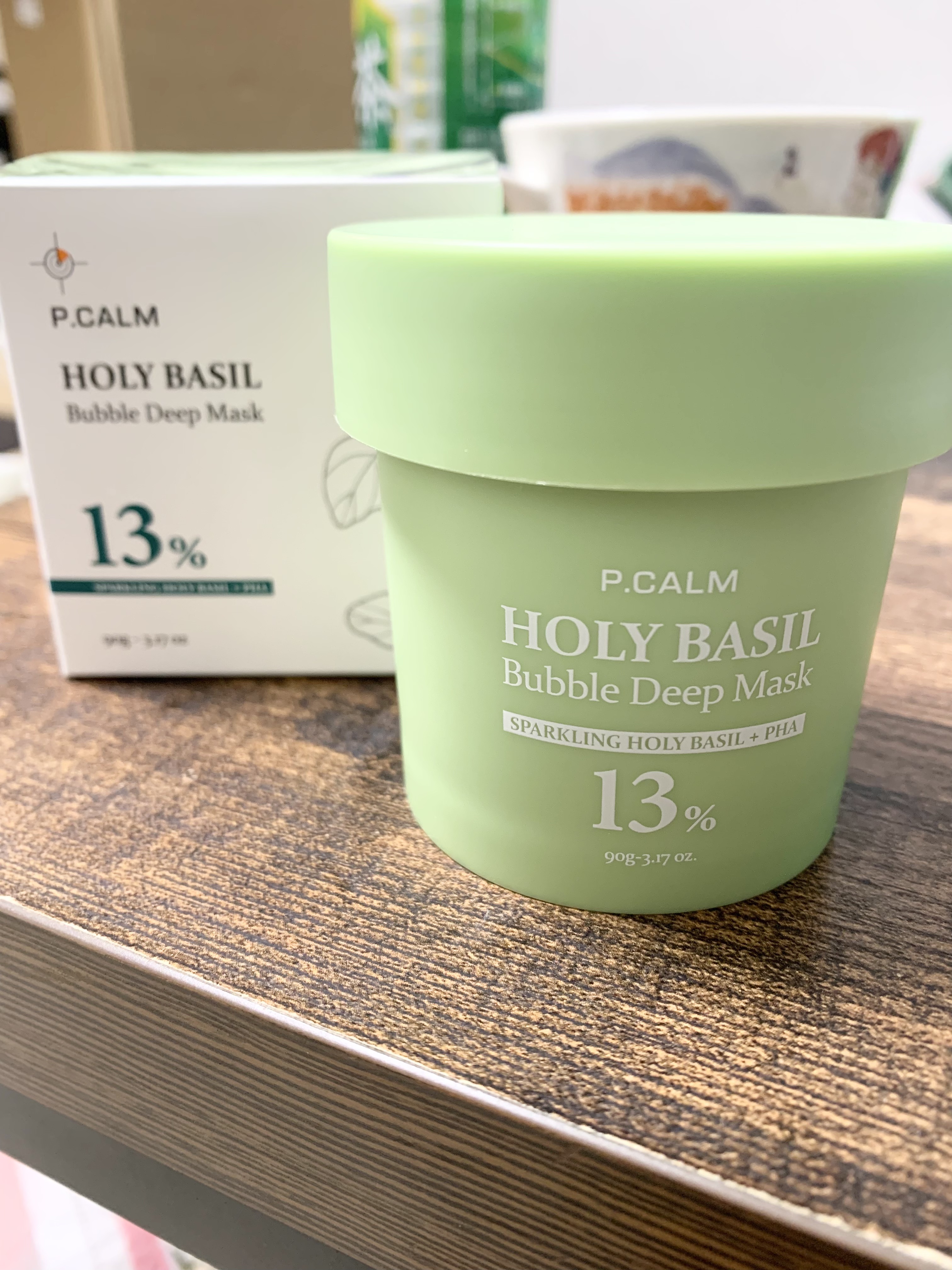 ホーリーバジル炭酸バブルパック/P.CALM/洗い流すパック・マスクを使ったクチコミ（1枚目）