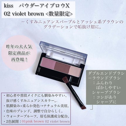 パウダーアイブロウX/KiSS/パウダーアイブロウを使ったクチコミ(2枚目)