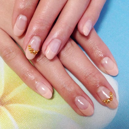 #ジェルネイル,#シンプルネイル,#フレンチネイルのネイルデザイン