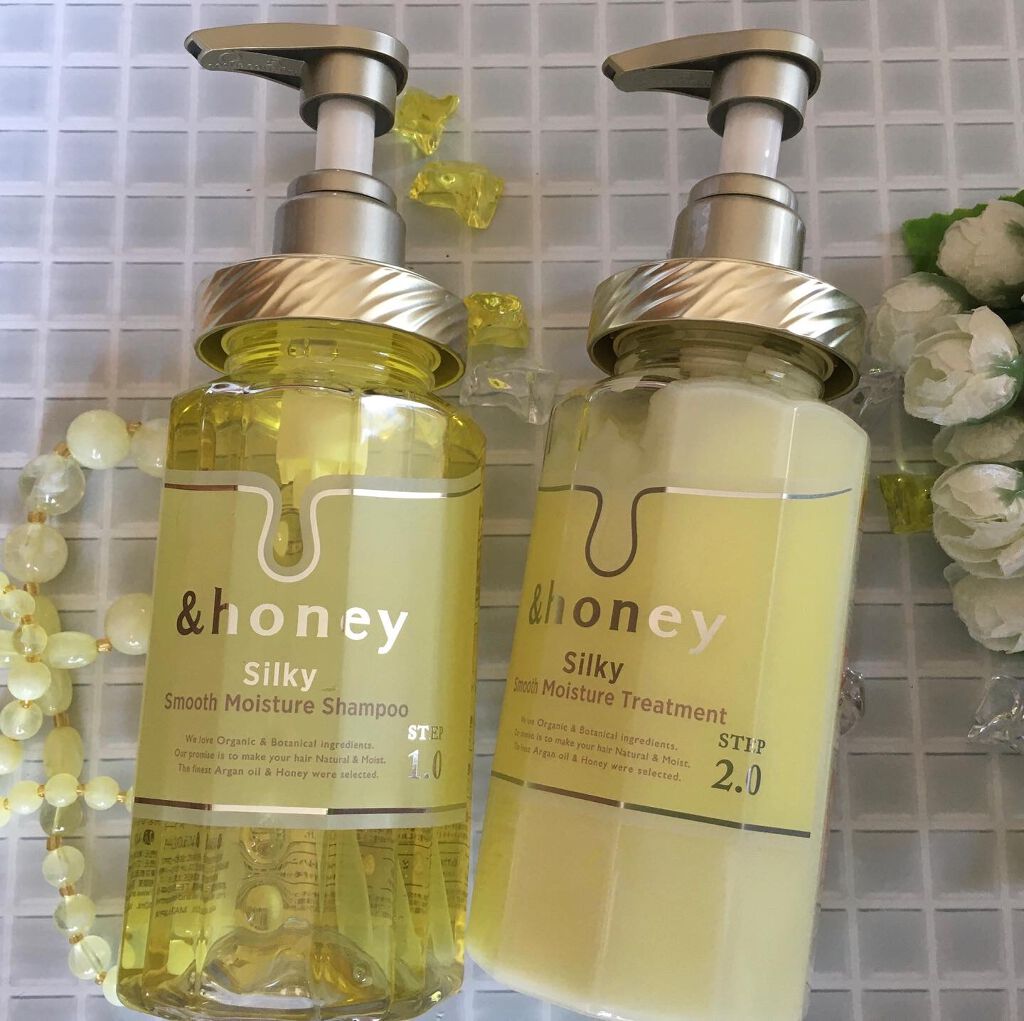 シルキー スムースモイスチャー シャンプー 1.0/ヘアトリートメント 2.0/&honey/市販シャンプーを使ったクチコミ(1枚目)