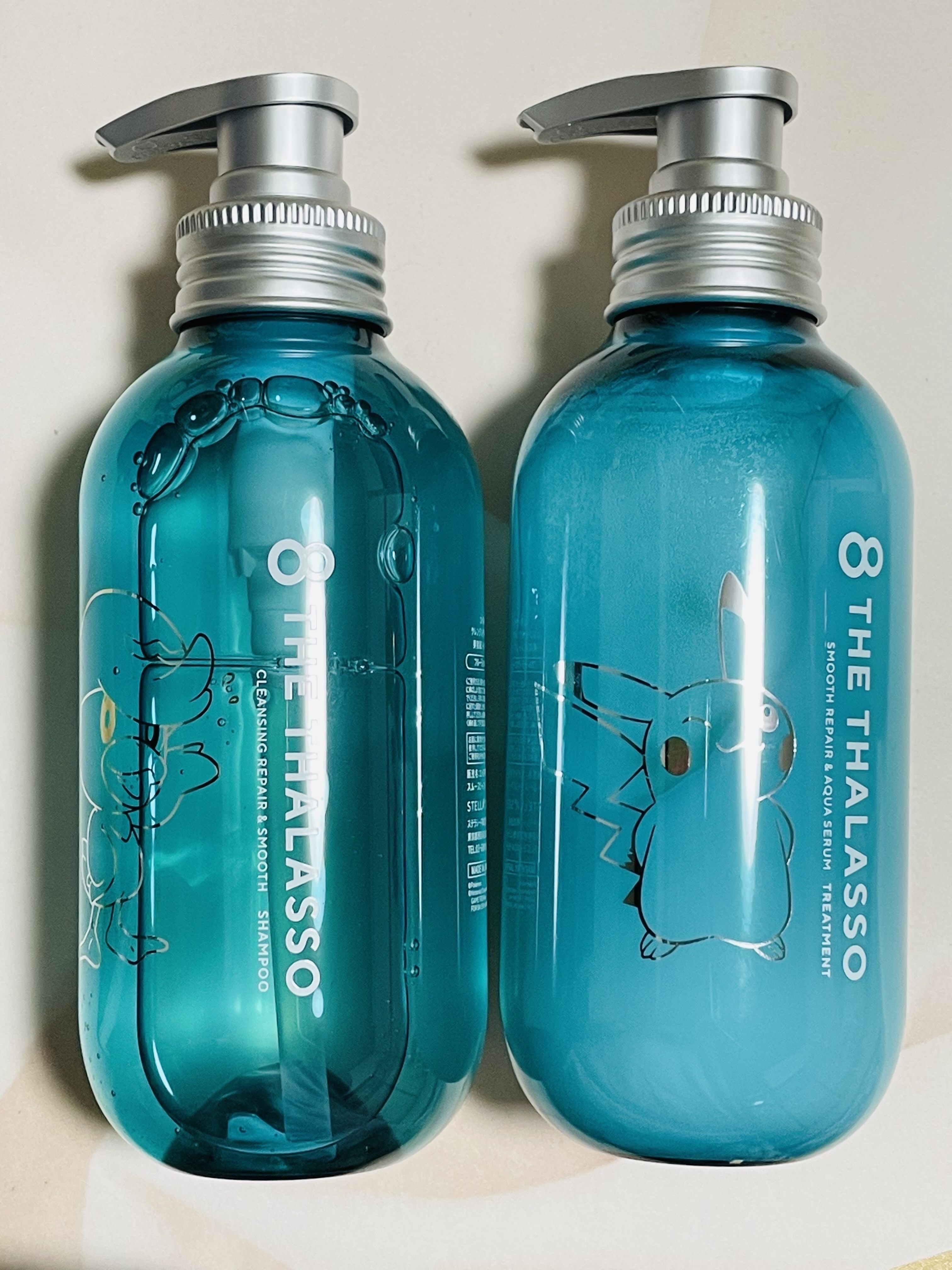 クレンジングリペア＆スムース 美容液シャンプー／スムースリペア＆アクアセラム 美容液トリートメント エイトザタラソ スムースシャンプー＆スムーストリートメント ポケモン デザイン スペシャルキット（2024年発売）/エイトザタラソ/市販シャンプーを使ったクチコミ（1枚目）