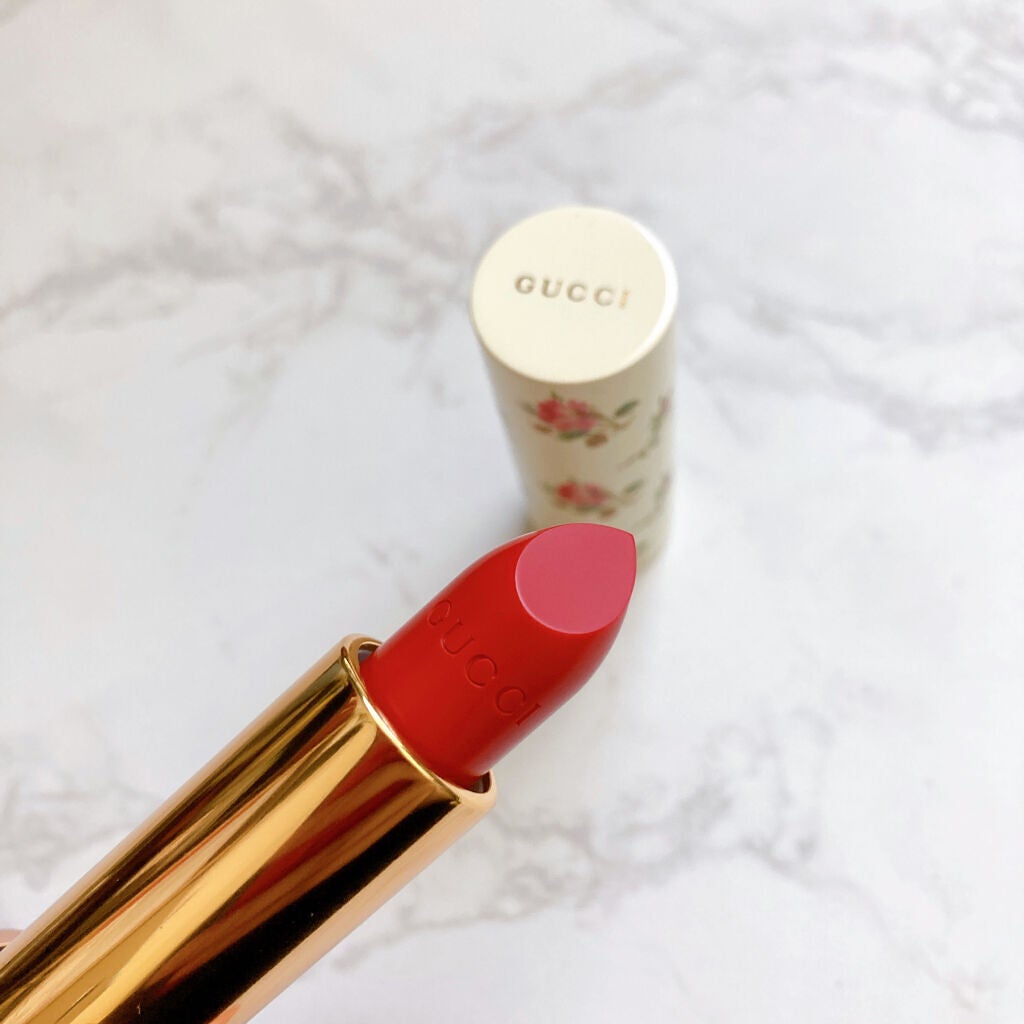 グッチ ルージュ ア レーヴル ヴォワル/GUCCI beauty/口紅を使ったクチコミ(3枚目)