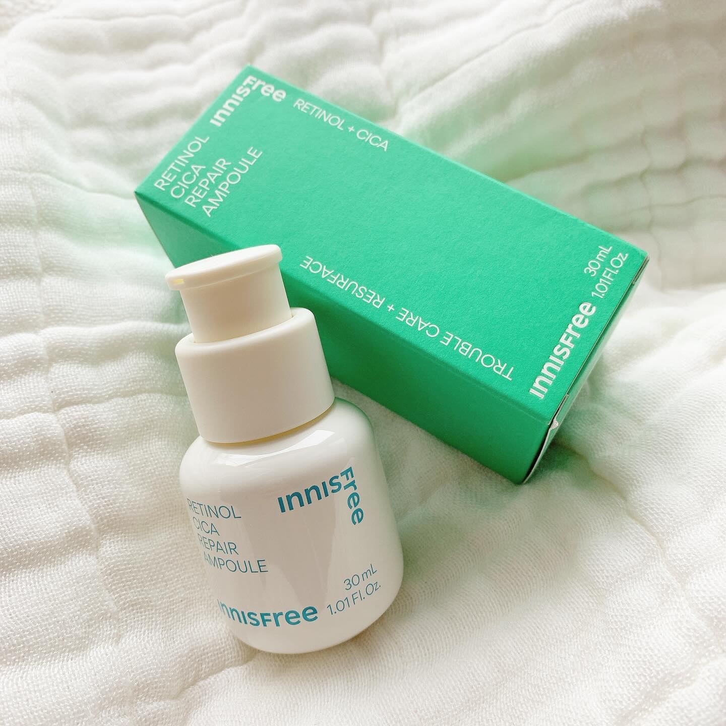 韓国では即完売、日本でも大人気の
レチノール＋シカ美容液🦋🫧
⁡
𓐄 𓐄 𓐄 𓐄 𓐄 𓐄 𓐄 𓐄 𓐄 𓐄 𓐄 
𝗜𝗻𝗻𝗶𝘀𝗳𝗿𝗲𝗲
レチノール　シカ　リペア　セラム
30㎖／¥3960(税込)
�