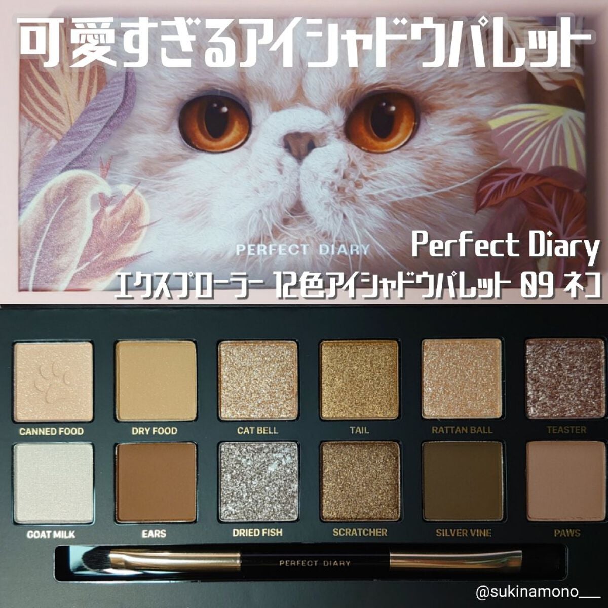 エクスプローラ12色 動物アイシャドウパレット/PERFECT DIARY/アイシャドウパレットを使ったクチコミ(1枚目)