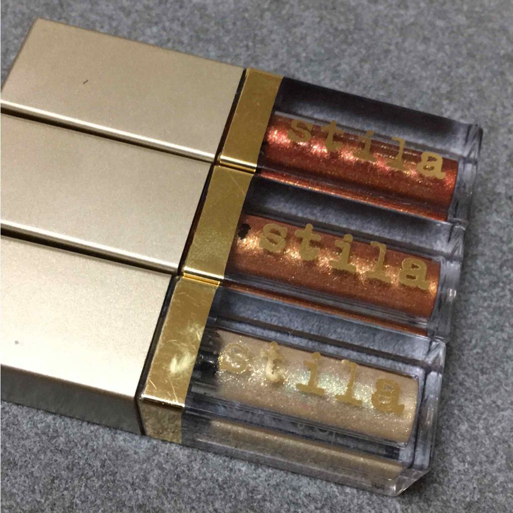 グリッター&グロウ リキッドアイシャドウ/stila/グリッターを使ったクチコミ（1枚目）