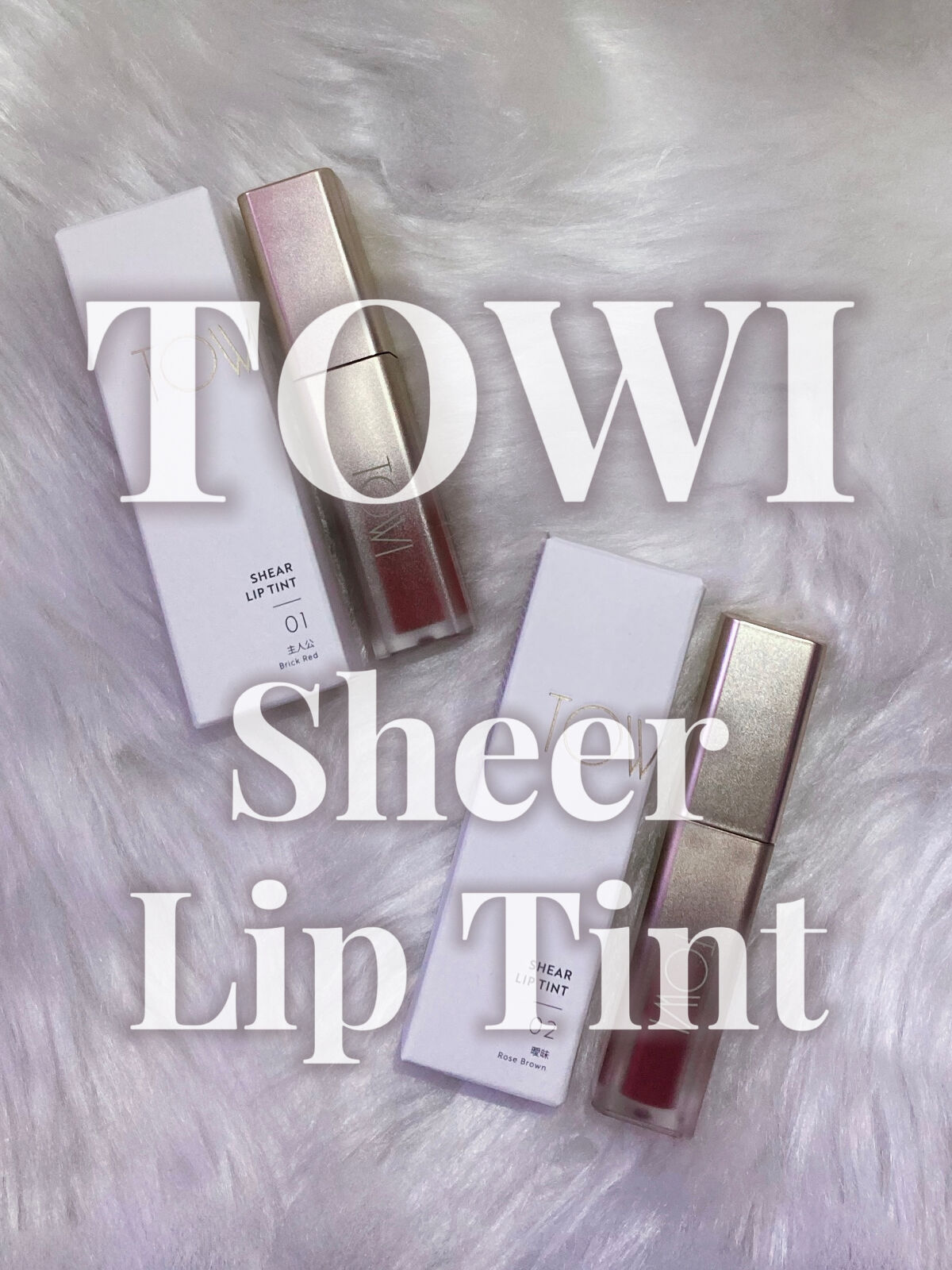 シアーリップティント 01 主人公〈brick red〉/TOWI/リップティントを使ったクチコミ（1枚目）