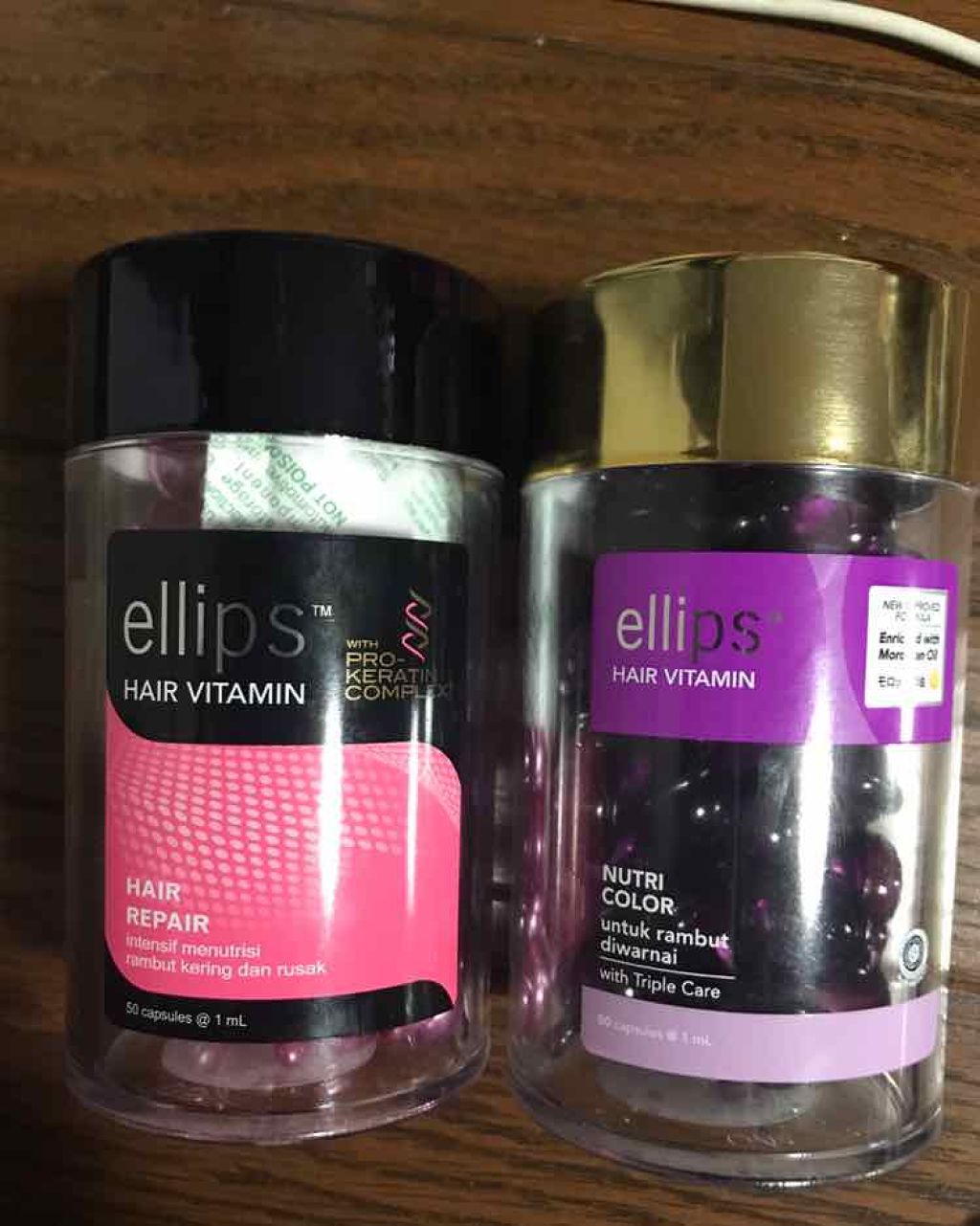 ヘアーオイル【ニュートリカラー】/ellips/ヘアオイルを使ったクチコミ（1枚目）