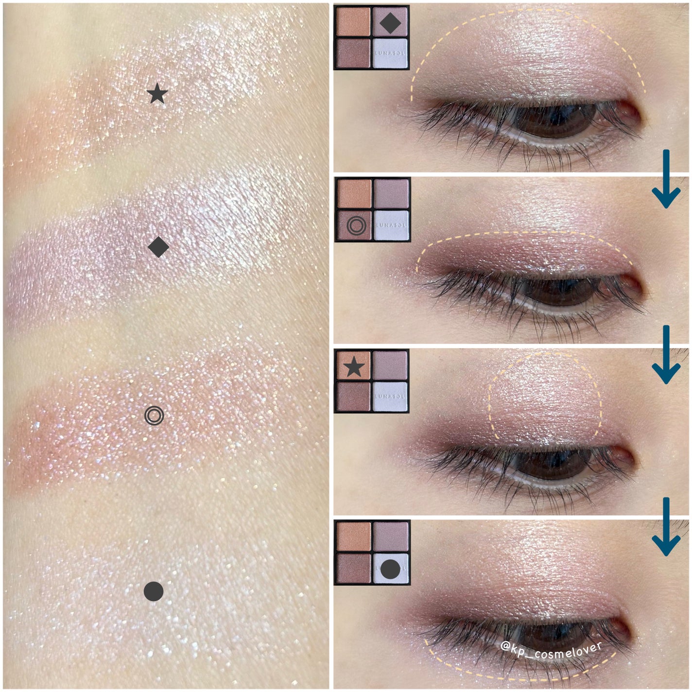 イリディセントグリッツ /LUNASOL/スティックハイライトを使ったクチコミ(4枚目)