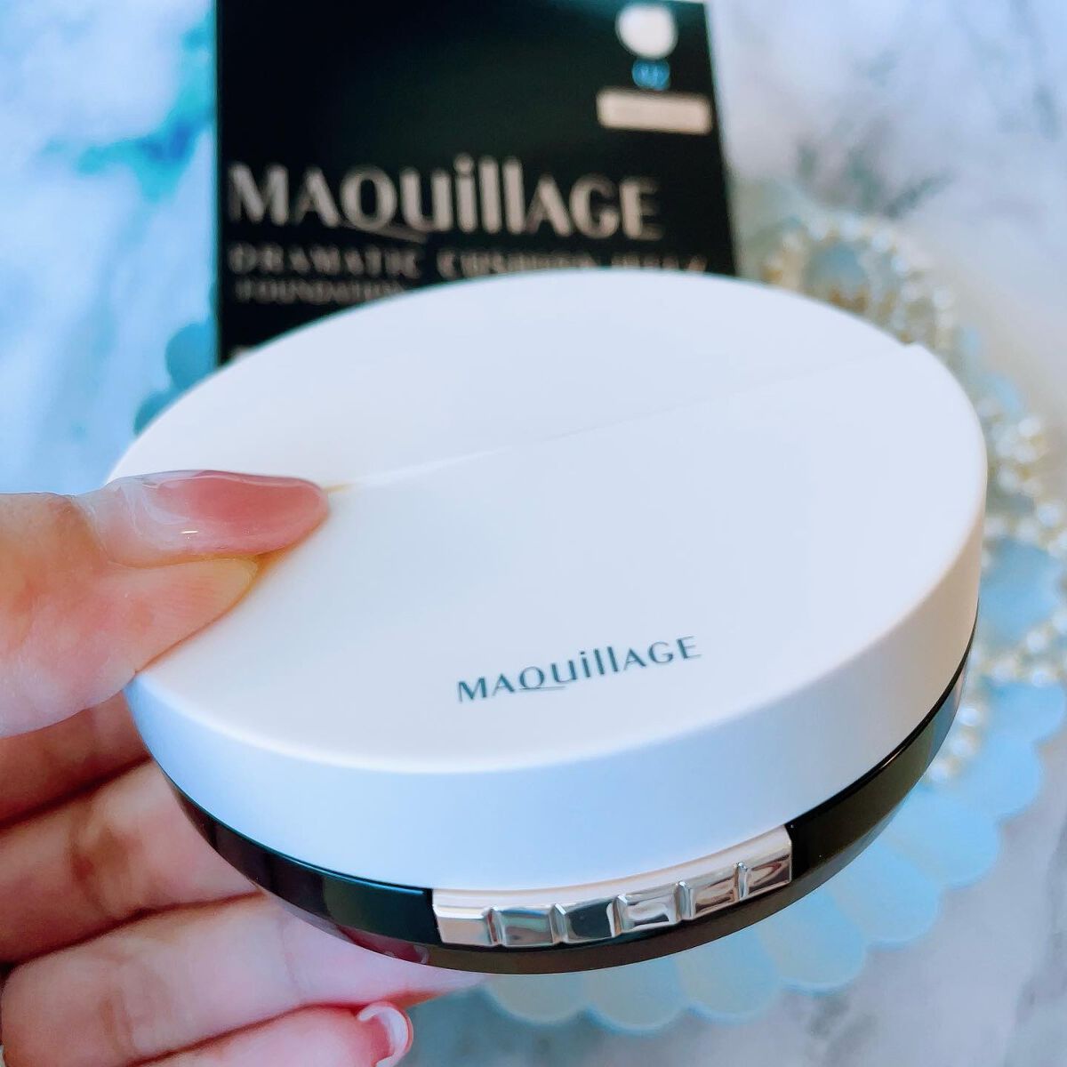 ドラマティッククッションジェリー/マキアージュ/クッションファンデーションを使ったクチコミ（2枚目）