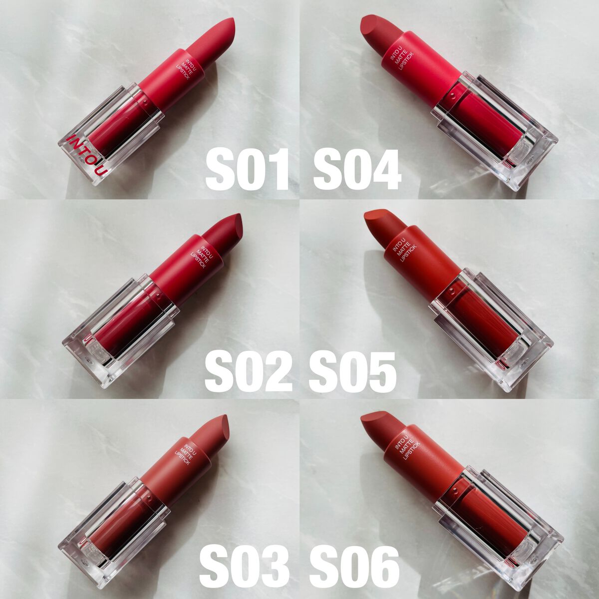 フェザーマットリップスティック/INTO U/口紅を使ったクチコミ(4枚目)