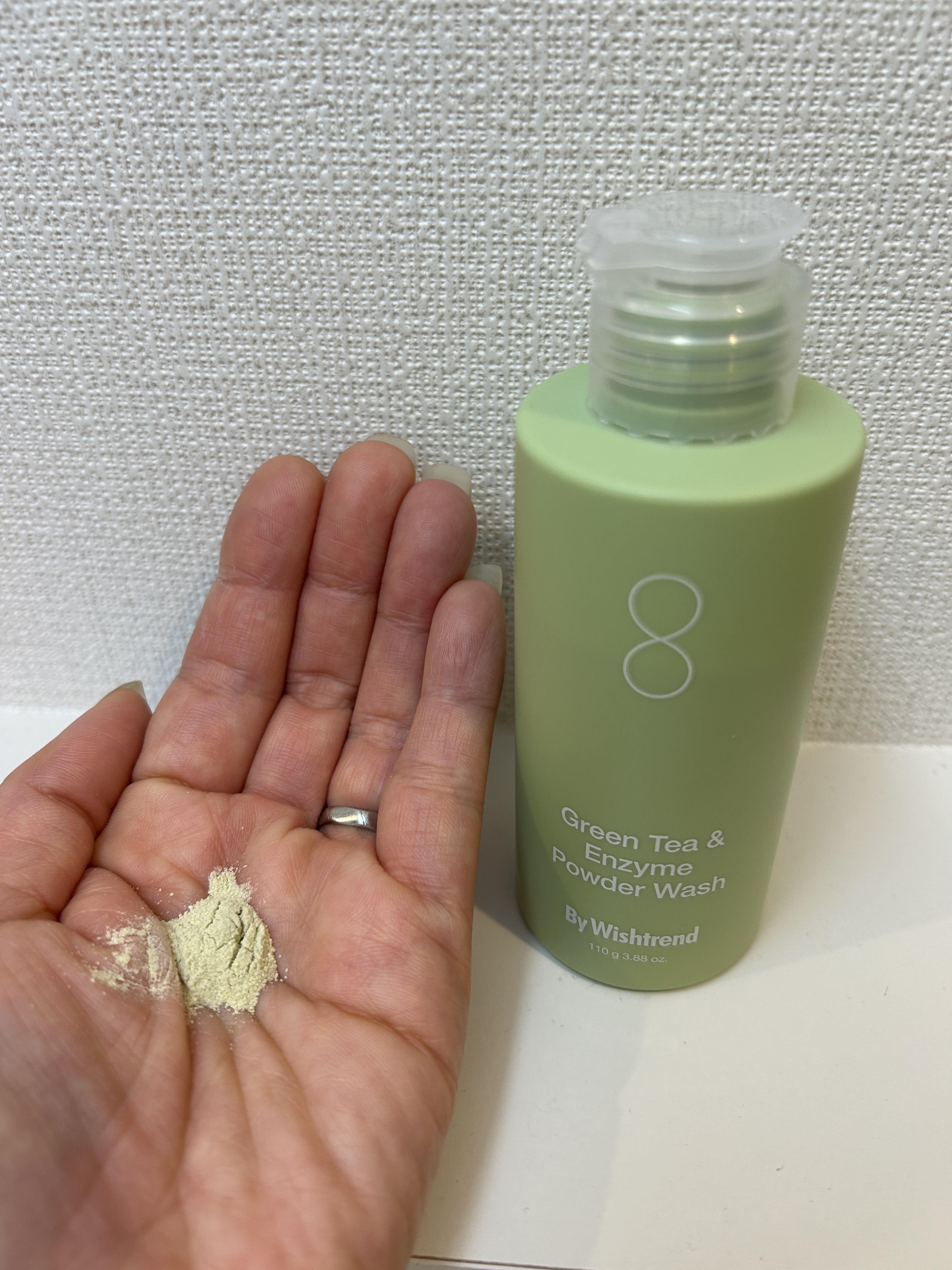 グリーンティー&エンザイムパウダーウォッシュ/By Wishtrend/洗顔パウダーを使ったクチコミ（2枚目）