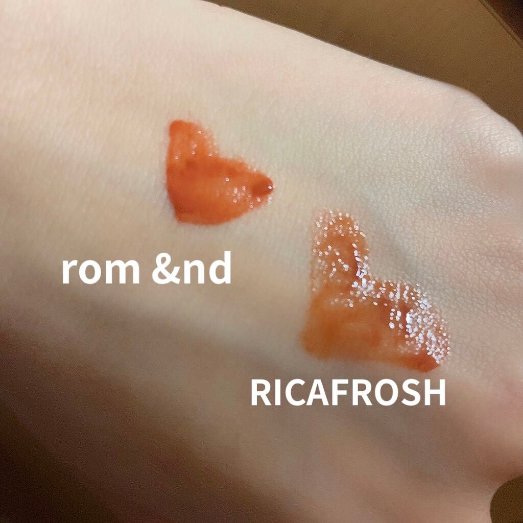 ジューシーラスティングティント/rom&nd/リップティントを使ったクチコミ(4枚目)