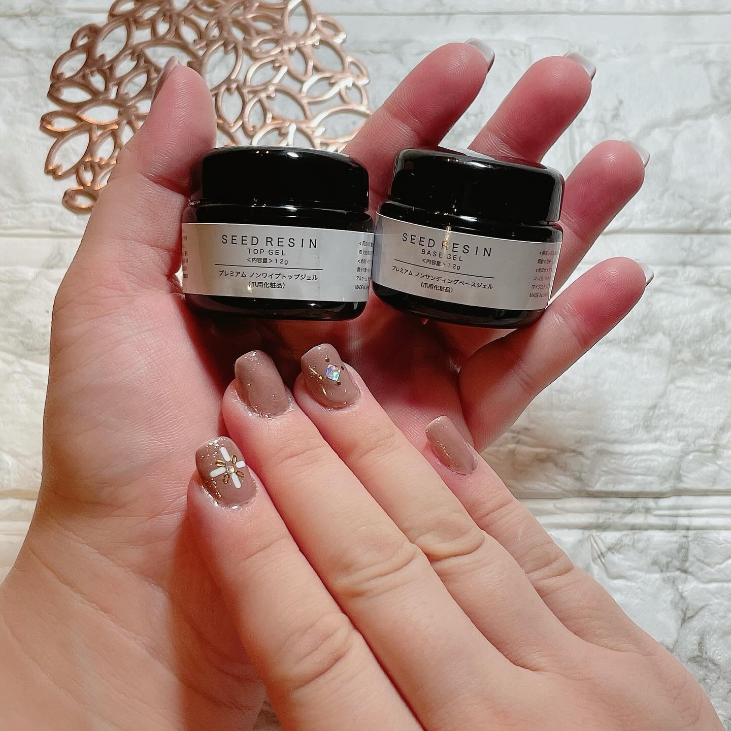 プレミアム　ノンサンディングベースジェル/SEED RESIN/ジェルネイルを使ったクチコミ（3枚目）