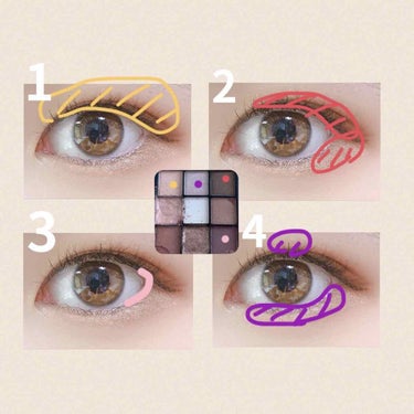 UR GLAM　BLOOMING EYE COLOR PALETTE/U R GLAM/パウダーアイシャドウを使ったクチコミ（2枚目）