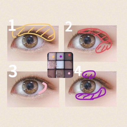 UR GLAM BLOOMING EYE COLOR PALETTE/U R GLAM/アイシャドウパレットを使ったクチコミ(2枚目)