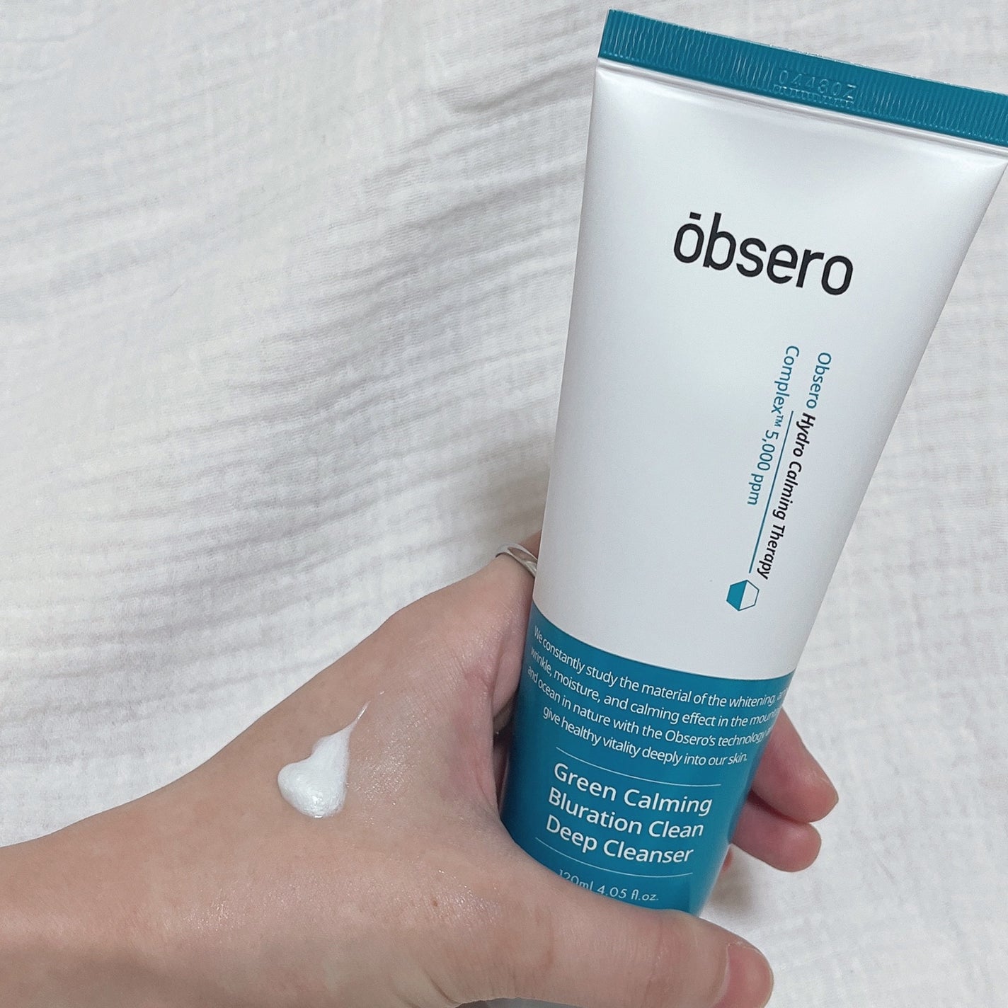 グリーンカーミングブルーレーションクリーンディープクレンザー/obsero/洗顔フォームを使ったクチコミ(1枚目)