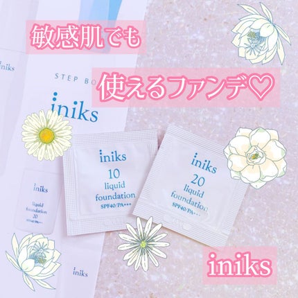 リキッド ファンデーション/iniks/リキッドファンデーションを使ったクチコミ(1枚目)