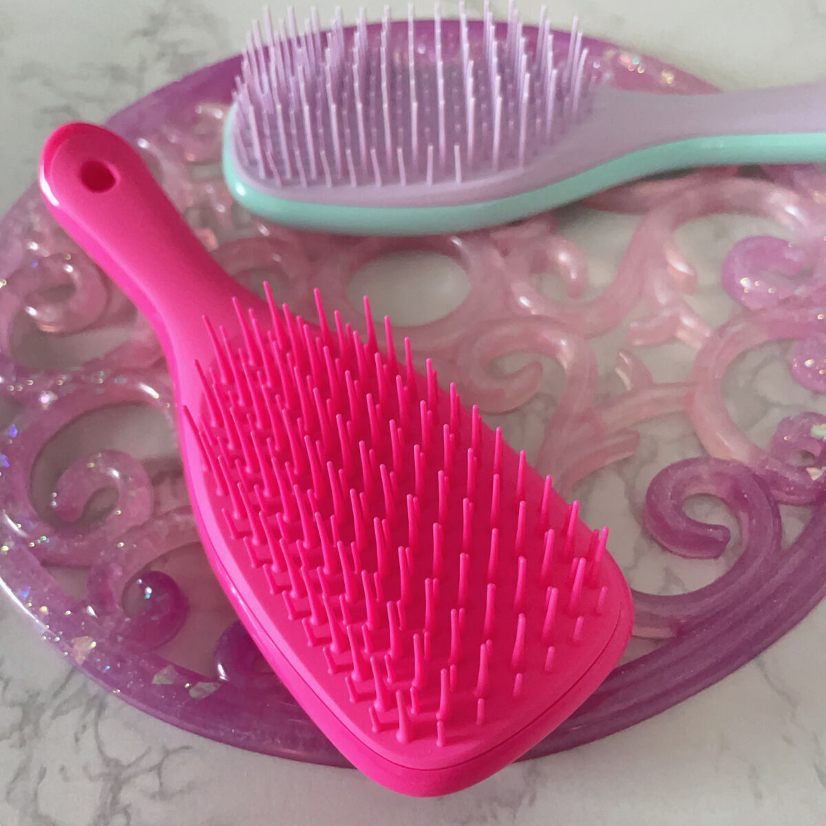 タングルティーザー ザ・アルティメットディタングラー ミニ ピンクフラミンゴ/TANGLE TEEZER/ヘアブラシを使ったクチコミ（2枚目）