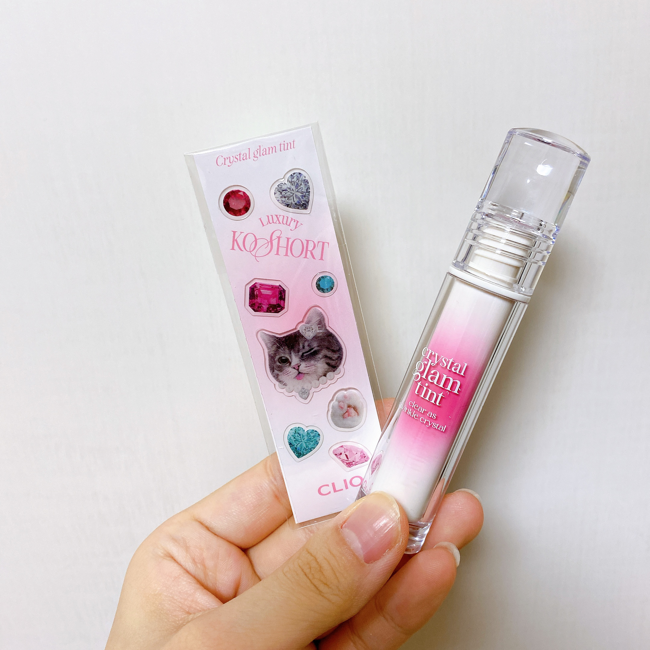 クリスタル グラム ティント 02 サマーアプリコット(SUMMER APRICOT)/CLIO/リップティントを使ったクチコミ（1枚目）