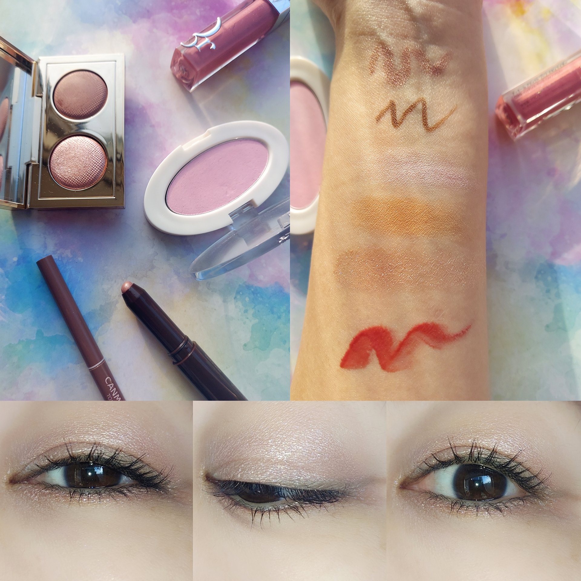 グリームオンフィットシャドウ/excel/スティックアイシャドウを使ったクチコミ（3枚目）