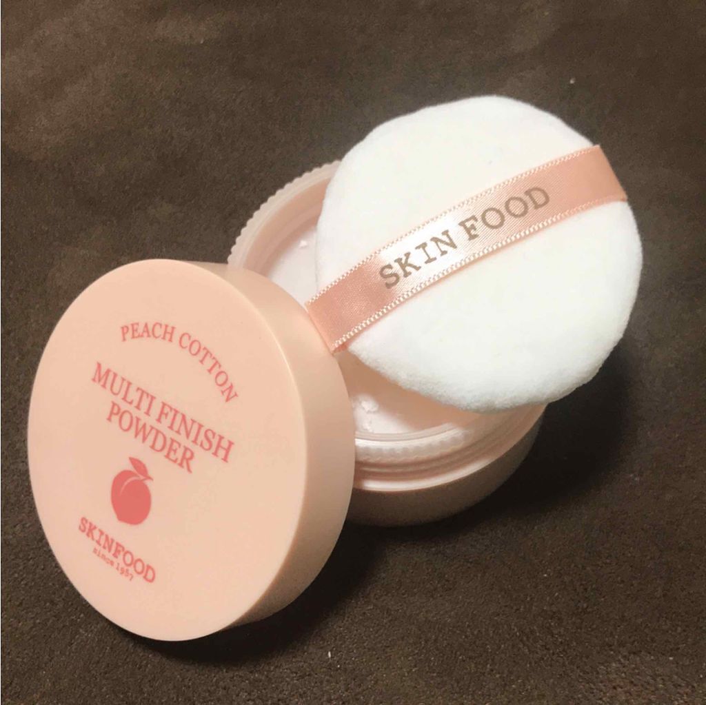 ピーチコットン マルチフィニッシュパウダー/SKINFOOD/ルースパウダーを使ったクチコミ(2枚目)