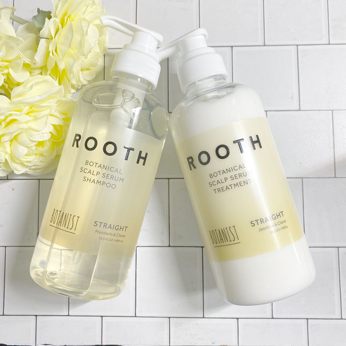 ルース ボタニカルスカルプセラム シャンプー・トリートメント（ストレート）/BOTANIST/市販シャンプーを使ったクチコミ（1枚目）